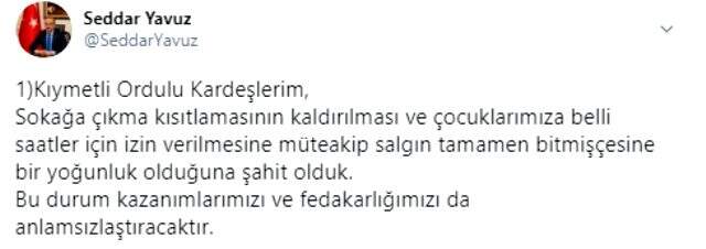 Ordu'da bugün yapılan testlerde pozitif koronavirüs vakasına rastlanmadı