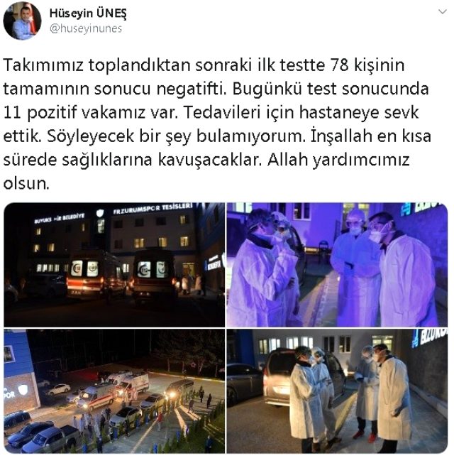 11 kişide koronavirüse rastlanan Erzurumspor'da futbolcular TFF'ye sitem etti