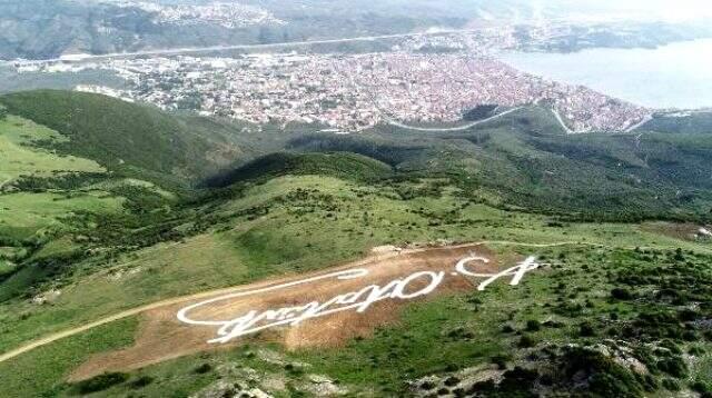 Bursa'da 20 dönümlük alana dev Atatürk imzası oluşturuldu