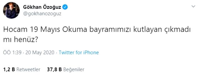 Gökhan Özoğuz, 19 Mayıs ile 23 Nisan'ı karıştıran Arda Turan'ı tiye aldı