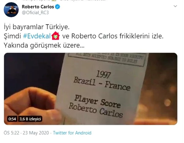 Roberto Carlos'tan dikkat çeken Türkiye paylaşımı! Fenerbahçe taraftarları...