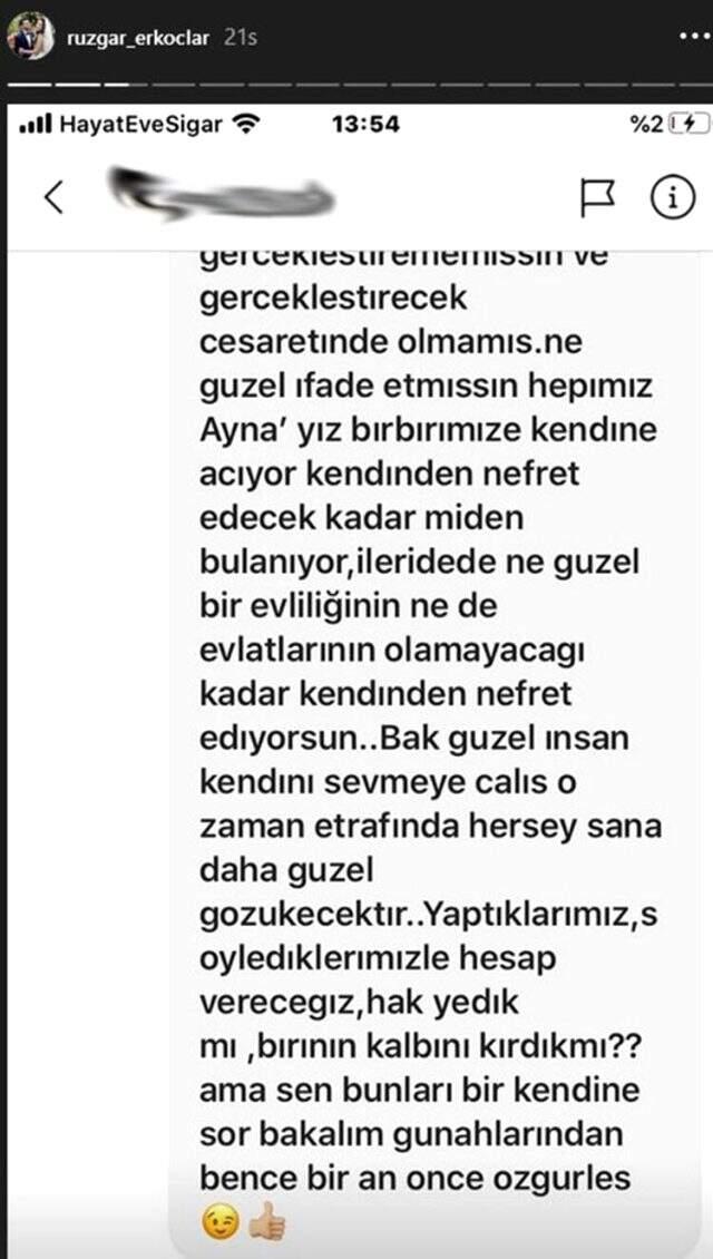 Rüzgar Erkoçlar, cinsiyet değiştirdiği için kendisini eleştiren takipçisini ifşa etti