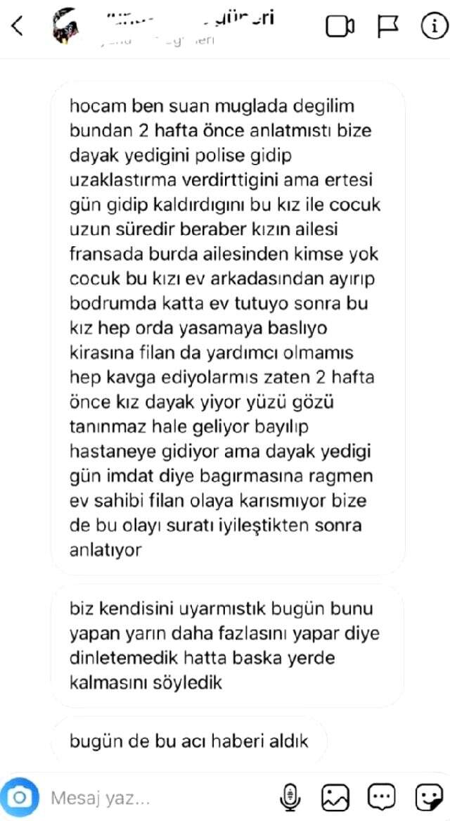 Zeynep'in öldürülmeden 2 hafta önce, katil sevgilisinden şikayetçi olduğu ortaya çıktı Zeynep'in öldürülmeden 2 hafta önce, katil sevgilisinden şikayetçi olduğu ortaya çıktı