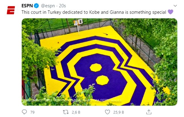 Kadıköy'deki basketbol sahasını dünyaca ünlü spor kanalı sosyal medyadan paylaştı