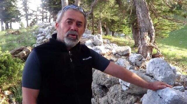 Mantar toplamaya giden adam, 2 bin 800 yıllık tarihi duvar buldu