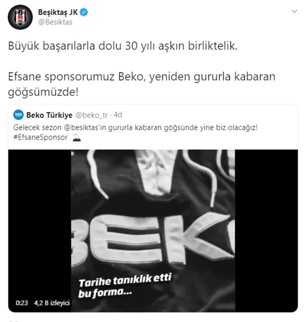Son dakika! <a class='keyword-sd' href='/besiktas/' title='Beşiktaş'>Beşiktaş</a> yeni sponsoru Beko ile anlaşma detaylarını açıkladı!