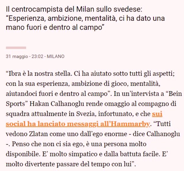 İtalyan basını, Hakan Çalhanoğlu'nun Ibrahimovic ile ilgili sözlerini manşete taşıdı