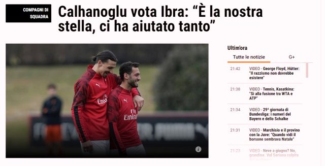 İtalyan basını, Hakan Çalhanoğlu'nun Ibrahimovic ile ilgili sözlerini manşete taşıdı