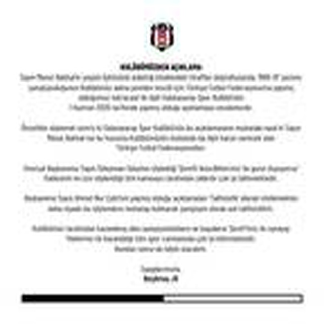 Beşiktaş'tan Galatasaray'a yanıt: 'Talihsizliktir'
