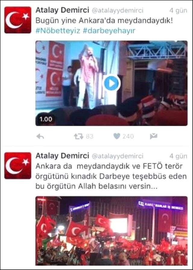 Demokrasi mitinglerine katılmak da Demirci'yi kurtarmadı! FETÖ'cü Şükür'e attığı mesajlar başını yaktı