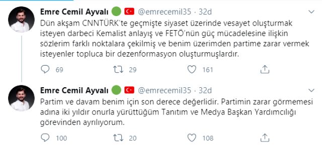 FETÖ ile ilgili sözleri gündem olan AK Parti Tanıtım ve Başkan Yardımcısı Emre Cemil Ayvalı istifa etti