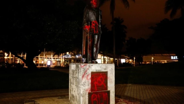 George Floyd protestoları: ABD'de Kristof Kolomb heykelleri yıkılıyor