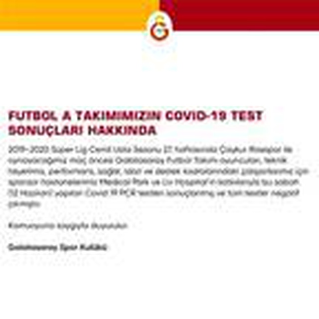Galatasaray'dan corona virüs(koronavirüs) testi açıklaması: 'Tamamı negatif'