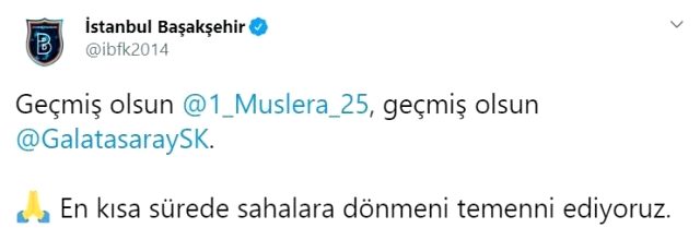 Süper Lig kulüpleri ve futbolcular, Muslera için geçmiş olsun mesajı yayınladı