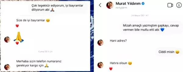 Hayranlarına tişörtünü ve şapkasını yolladı...