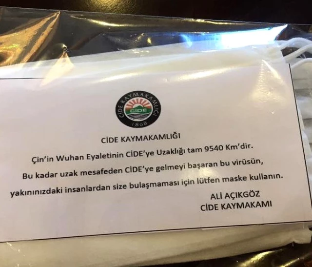 Kaymakam'dan vatandaşlara maske takmaları için anlamlı not