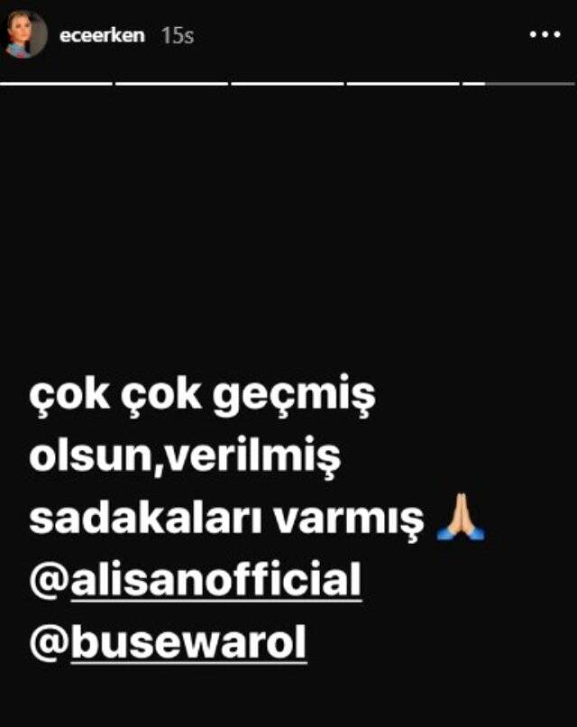 Ece Erken, kaza yapan eski dostu Alişan'a geçmiş olsun dileklerinde bulundu Ece Erken, kaza yapan eski dostu Alişan'a geçmiş olsun dileklerinde bulundu