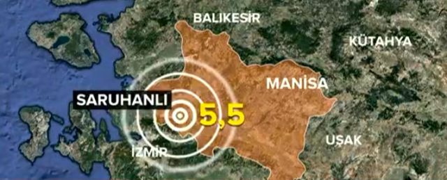 Son dakika: Manisa'nın Saruhanlı ilçesinde 5.5 büyüklüğünde bir deprem meydana geldi
