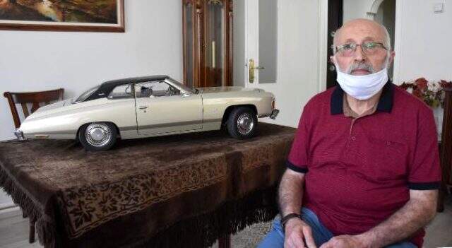 Tutkunu olduğu 1976 model klasik otomobilin minyatürünü 36 yılda yaptı Tutkunu olduğu 1976 model klasik otomobilin minyatürünü 36 yılda yaptı