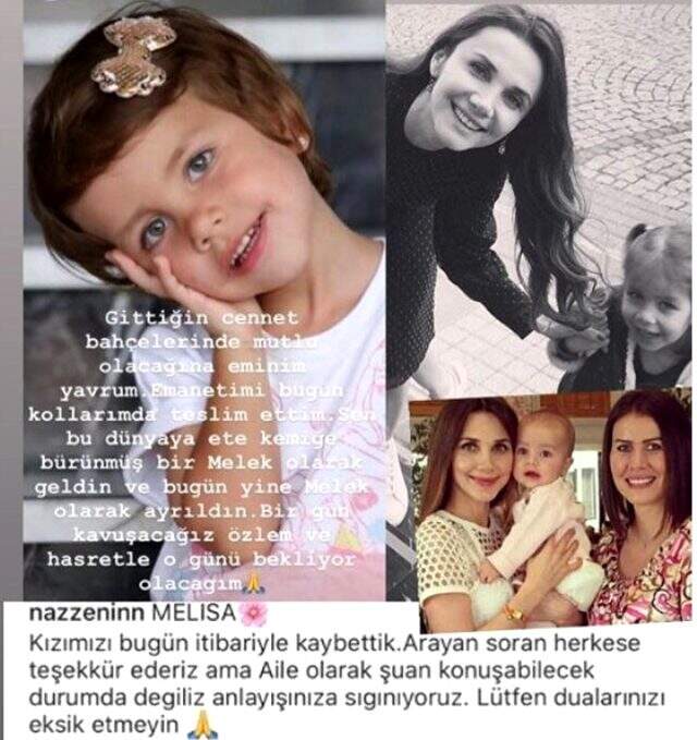 Oyuncu Yasemin Hadivent'in 4 yaşındaki yeğeni hayatını kaybetti