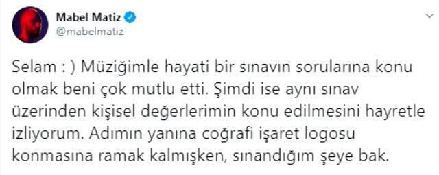 ÖSYM'nin soruşturma kararı sonrası Mabel Matiz'den dikkat çeken paylaşım: Sınandığım şeye bak