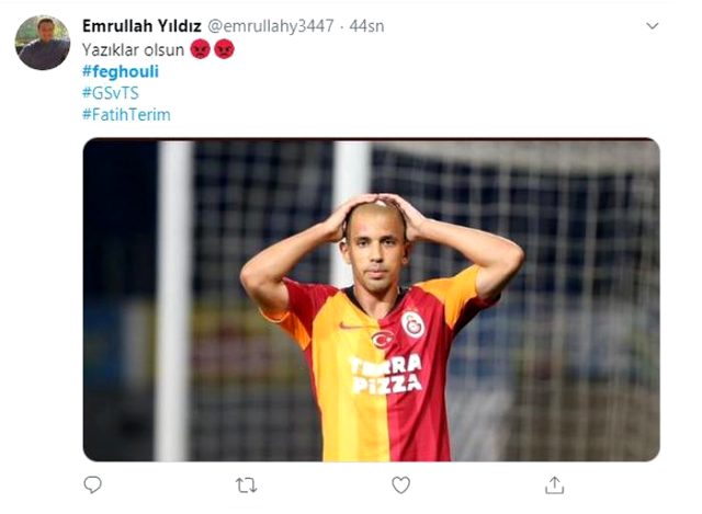 Feghouli'nin Trabzonspor maçında kırmızı kart görmesi, Galatasaray taraftarının tepkisini çekti