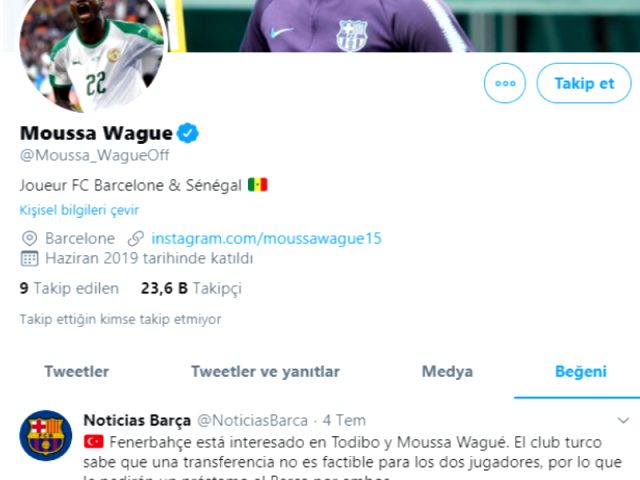 Barcelona'nın genç yıldızı Moussa Wague, Fenerbahçe iddiasının yer aldığı paylaşımı beğendi