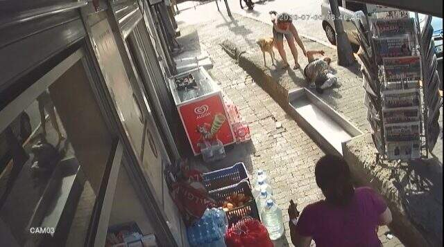 İstanbul'un göbeğinde bir kadının sevgilisi tarafından silahla yaralandığı anlar kamerada