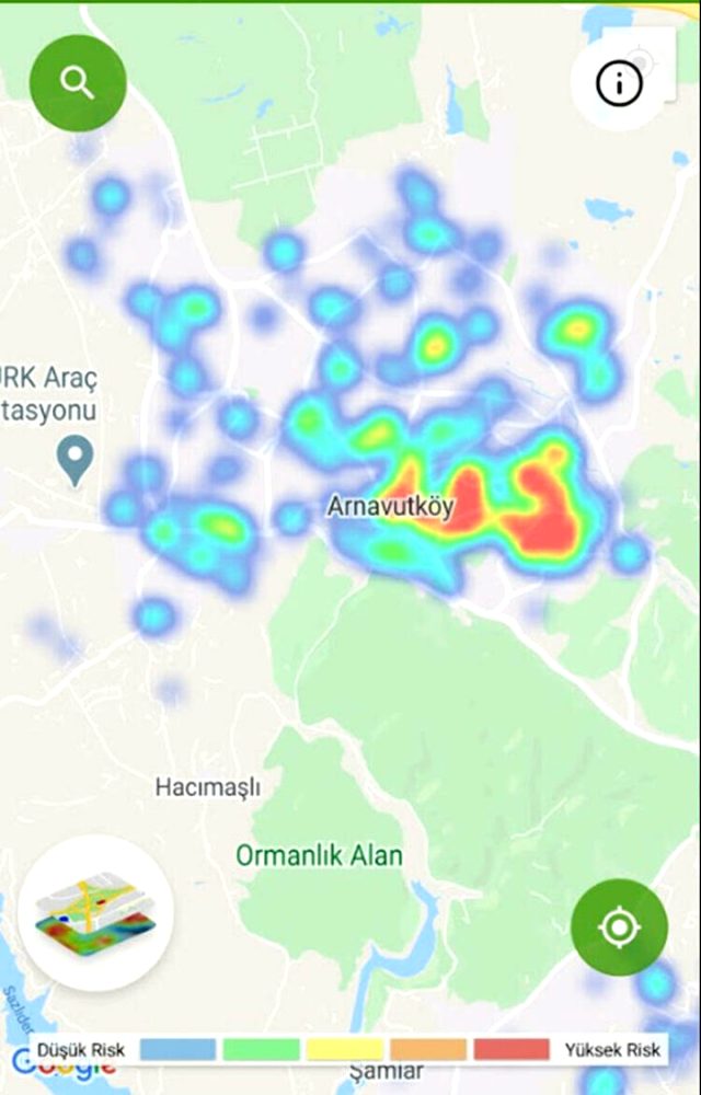 İstanbul'un koronavirüs yoğunluk haritası güncellendi