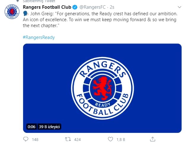 Logosunu değiştiren Glasgow Rangers'tan Celtic'e: Glasgow mavidir