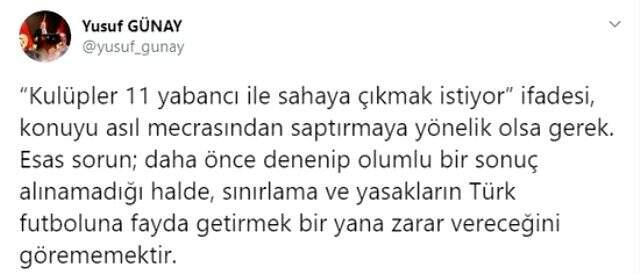 Yusuf Günay'dan Nihat Özdemir'in sözlerine yanıt: Asıl mecrasından saptırmaya yönelik