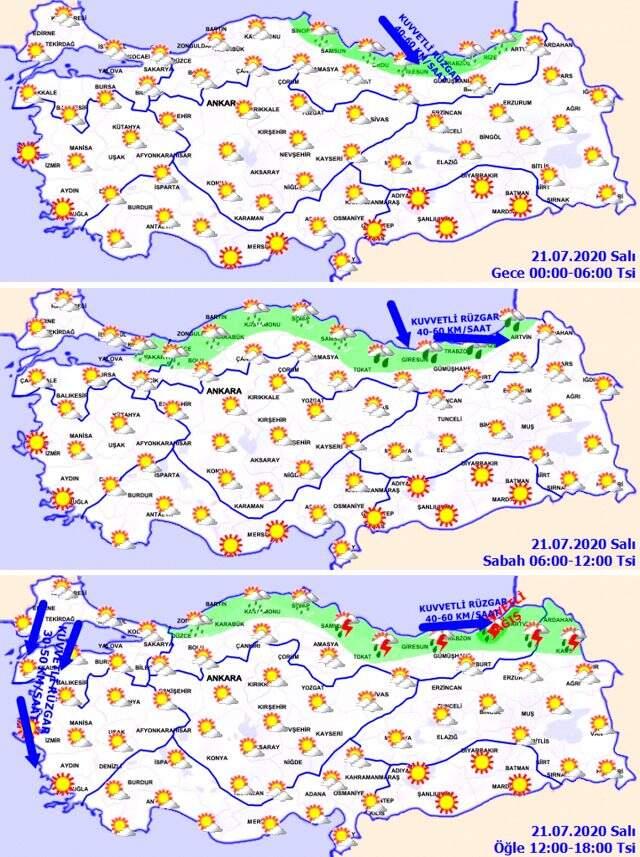 Meteoroloji'den 8 il için gök gürültülü sağanak yağış uyarısı