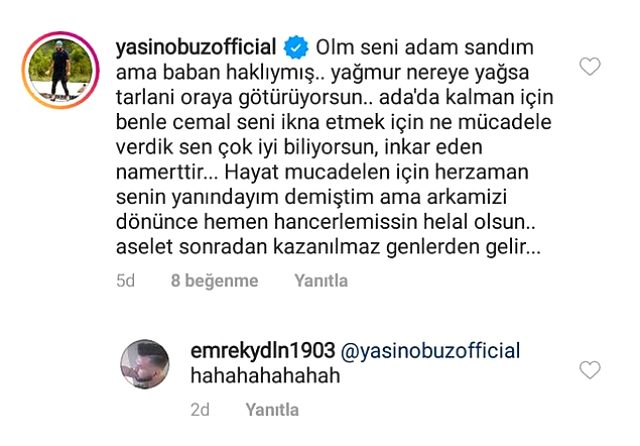 Nisa ile fotoğrafını paylaşan Tayfun Erdoğan'a sert tepki: Seni adam sandım ama baban haklıymış