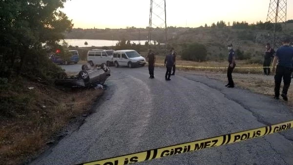 Polise ateş açan şüphelilerin otomobili takla attı: 1 kişi hayatını kaybetti