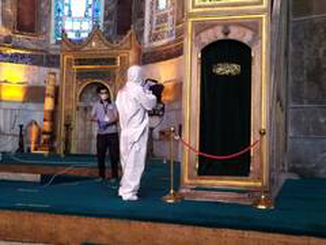 Ayasofya Camii bayram namazına hazır Ayasofya Camii bayram namazına hazır