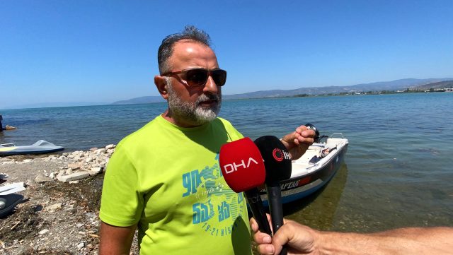 İznik Gölü neredeyse 20 metre çekildi, korkutan durum havadan görüntülendi