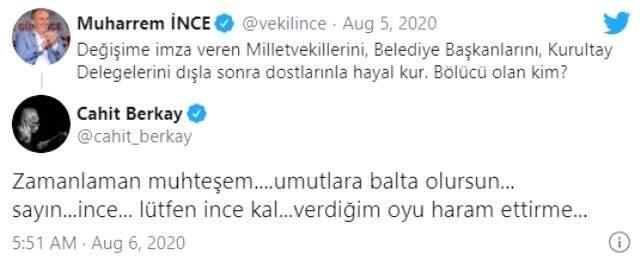 Sanatçı Cahit Berkay'dan yeni parti kuracağı iddia edilen Muharrem İnce'ye tepki: Verdiğim oyu haram ettirme