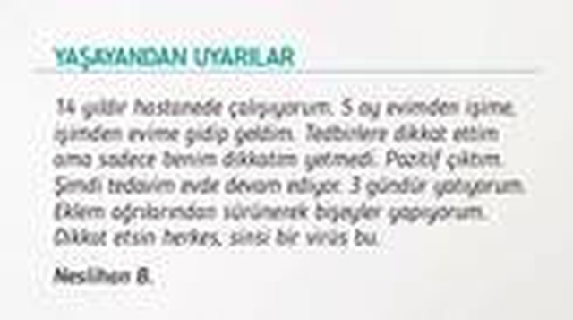 Bakan Koca, korona virüse yakalanan kişinin uyarısını paylaştı Bakan Koca, korona virüse yakalanan kişinin uyarısını paylaştı