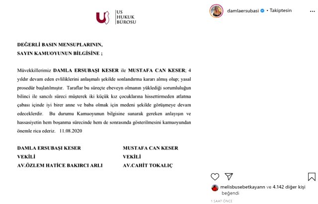Oyuncu Damla Ersubaşı, 4 yıllık eşinden tek celsede boşanma kararı aldı