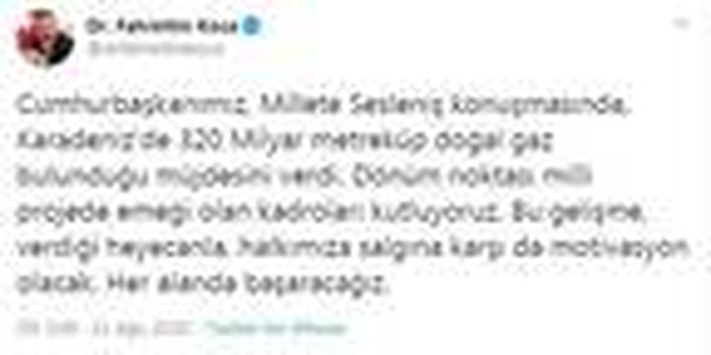 Bakan Koca: Bu gelişme, salgına karşı da motivasyon olacak Bakan Koca: Bu gelişme, salgına karşı da motivasyon olacak