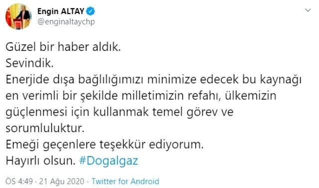 CHP Grup Başkanvekili Engin Altay'dan Erdoğan'ın müjdesine yorum: Güzel bir haber aldık