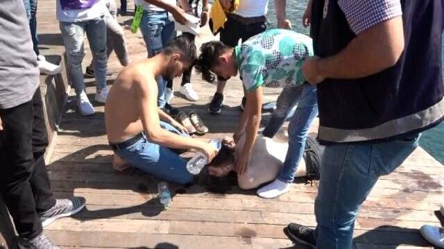 Suriyeli genç, Haliç'te fotoğraf çekerken boğuluyordu! Çevredeki vatandaşlar son anda kurtardı