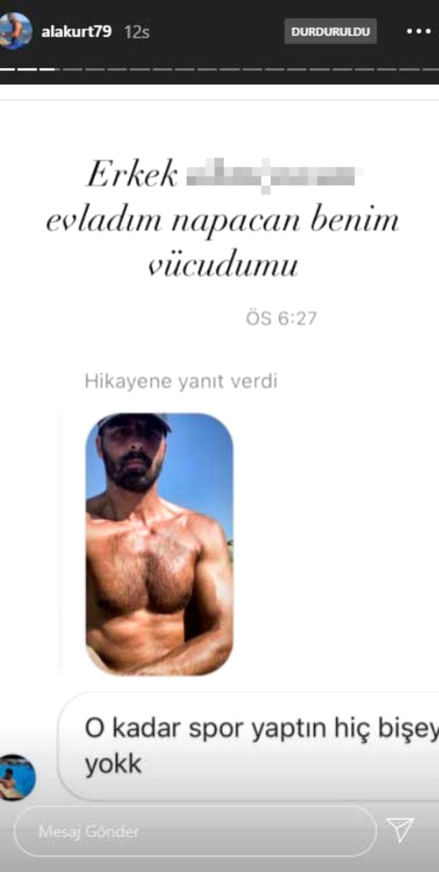 Oyuncu Mehmet Akif Alakurt, kendisini eleştiren takipçilerine küfür ve tehditler savurdu