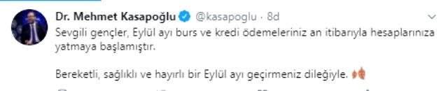 Eylül ayı burs ve kredi ödemeleri öğrencilerin hesaplarına yatmaya başladı