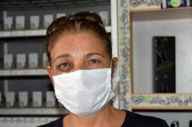 Markette dehşete düşüren görüntüler! Önce taciz ettiği kadın esnafı dakikalarca böyle yumrukladı