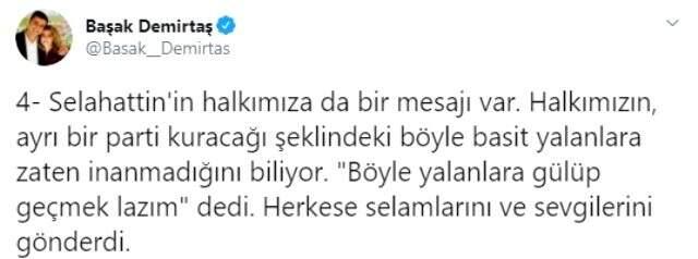 Başak Demirtaş, eşine herkesin merak ettiği soruyu sordu: Parti mi kuruyorsun?