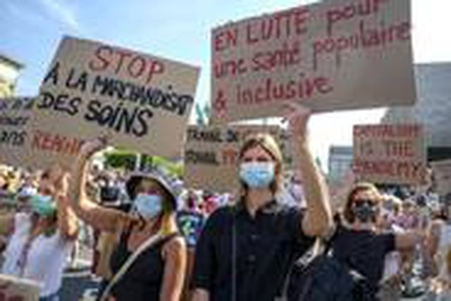  <a class='keyword-sd' href='/koronavirus/' title='Koronavirüs'>Koronavirüs</a>: Belçika'da sağlık çalışanları hükümeti protesto etti, 35 kişi gözaltına alındı