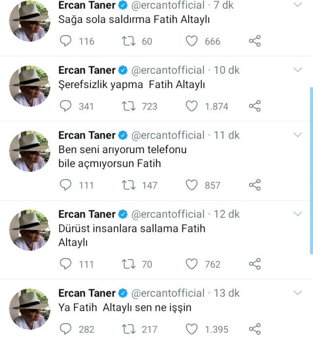 Ercan Taner ve Fatih Altaylı tartıştı, birbirlerinin telefon numaralarını paylaştılar