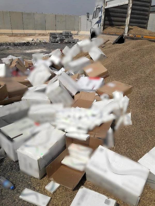 Arpa yüklü kamyonda 37 bin 500 paket kaçak sigara bulundu
