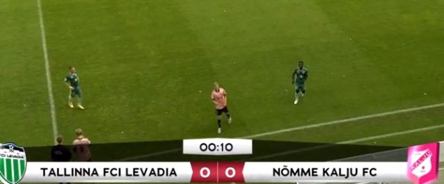 Estonya ekibi Kalju, maçın 13. saniyesinde oyuncu değiştirerek tarihe geçti